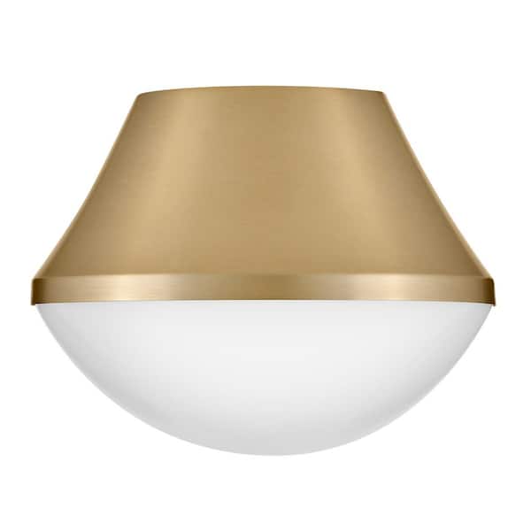 LARK Haddie 11.0 in. 1-Light Lacquered Brass Flush Mount