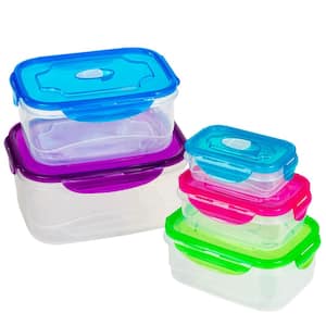 Jumbo 5-Piece Lock and Seal Rectangle Food Storage Container Set