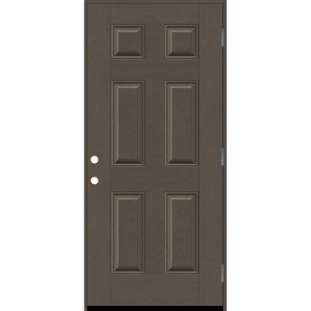 Regency 36 in. x 80 in. 2P Square Top LHOS Ashwood Stain Fiberglass Prehung Front Door with 4-9/16 Jamb price history on PriceWatchPro