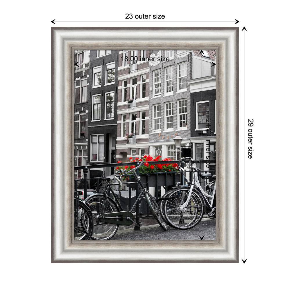 Amanti Art Salon Silver Picture Frame Opening Size 18x24 in.