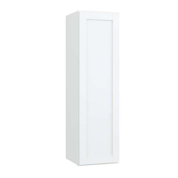Courtland 12 in. W x 12 in. D x 42 in. H Assembled Shaker Wall Kitchen Cabinet in Polar White