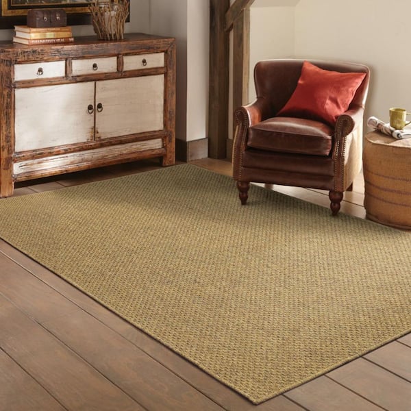 Bernadette Tan 8 ft. x 11 ft. Unthemed Woven Solid Color Polypropylene Rectangle Area Rug