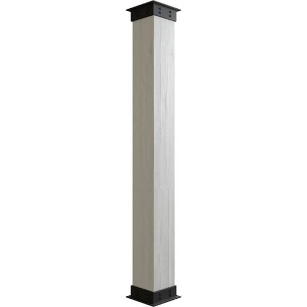 Pole-Wrap 12-in L x 8-ft Unfinished Red Oak Veneer Fluted Column Wrap in  the Column Wraps department at