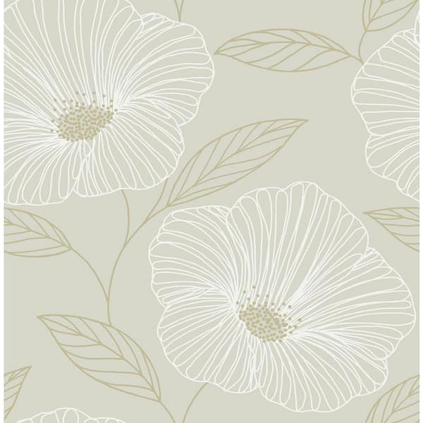 NuWallpaper Dove Floweret Dove Wallpaper Sample