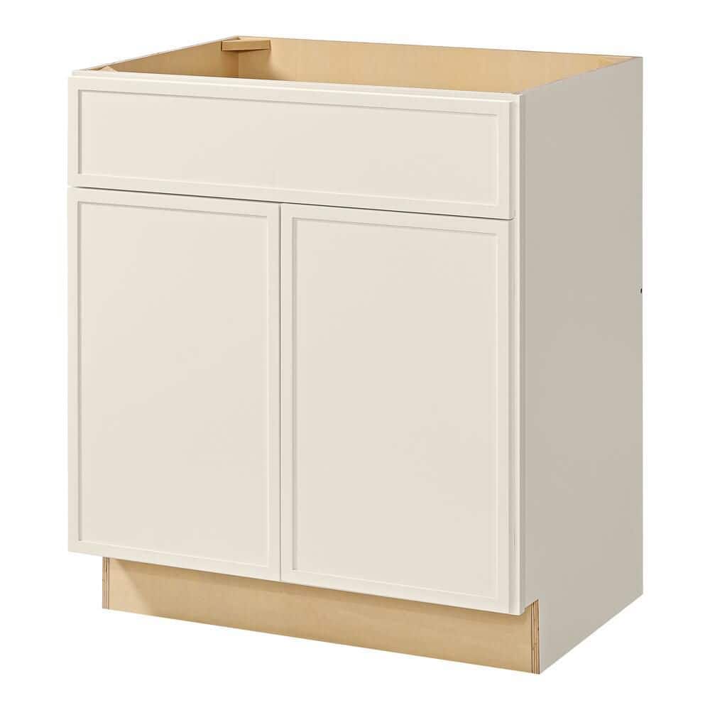 Leyton 30 in. W x 21 in. D x 34.5 in. H Ready to Assemble Plywood Slim Shaker Bath Sink Base Cabinet in Antique White price history on PriceWatchPro