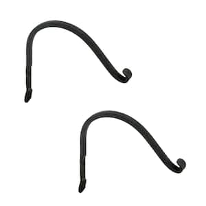 ACHLA DESIGNS 4 in. Dia Black Powder Coat Metal Clamp-On Flower Pot Holder  Ring Brackets (Set of 2) SFR-04C-2 - The Home Depot