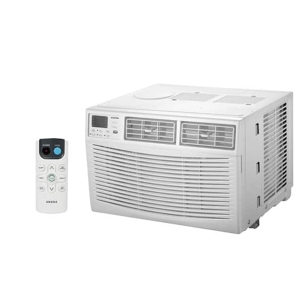 Amana 12,000 BTU 115V Window AC w/ Remote for Rooms up to 550 sq. ft. 24-Hour Timer 3-Speed Auto-Restart Digital Display White