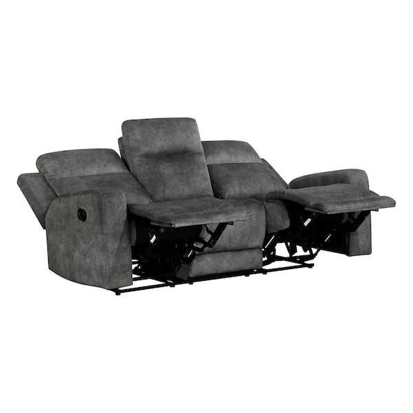 Lazzara Clemencia 80 in. W Straight Arm Microfiber Rectangle