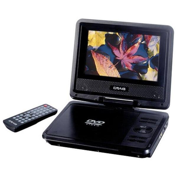 CRAIG 7 in. TFT Swivel Screen Portable DVD/CD Player with Remote Control