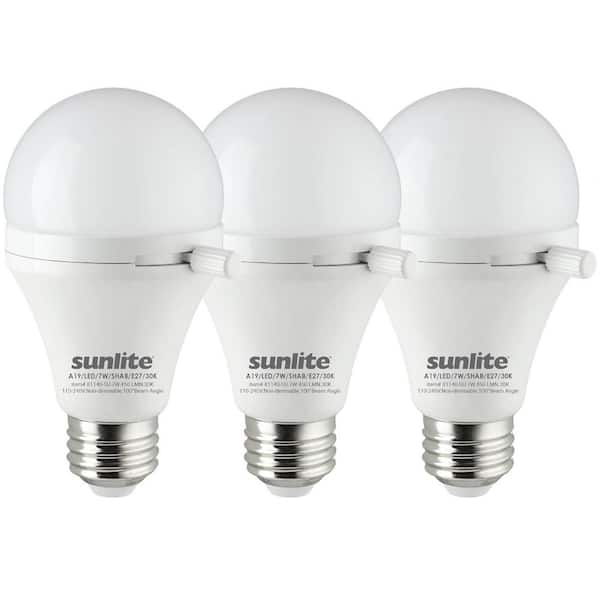40-Watt Equivalent A19 Shabbat Shabbos Permissible, E26 Medium Base, LED Light Bulb in Cool White 4000K (3-Pack)
