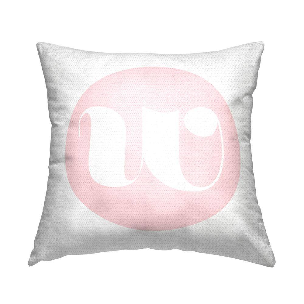 Pink Circle Letter W Square Outdoor Throw Pillow price history on PriceWatchPro
