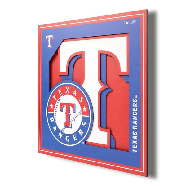 MLB 12 inch Baseball Shaped Sign Texas Rangers