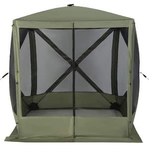 6.7 ft. x 6.7 ft. Pop Up Gazebo with Netting and Carry Bag