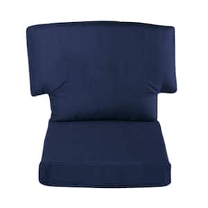 Charlottetown 23 in. x 26 in. CushionGuard Outdoor Deep Seat Replacement Cushion Set in Midnight