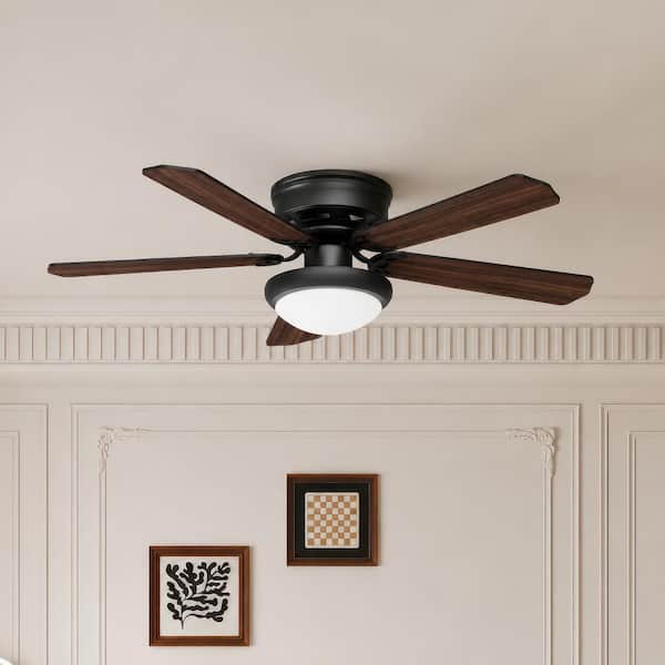 52 in. Flush Mount Ceiling Fan with Light, Dual-Sided 5-Blade High Airflow 6-Speed Low Noise DC Motor Reversible