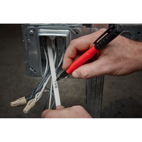 Milwaukee - INKZALL Black Fine Point Jobsite Permanent Marker (4-Pack)