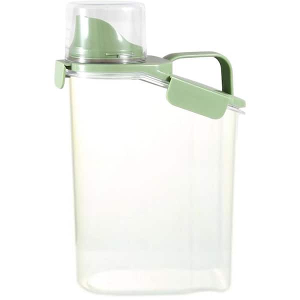Unbranded Dog Food Storage Container with Airtight Pour Spout and Measuring Cups, Portable 2.5L Travel Pet (Green)