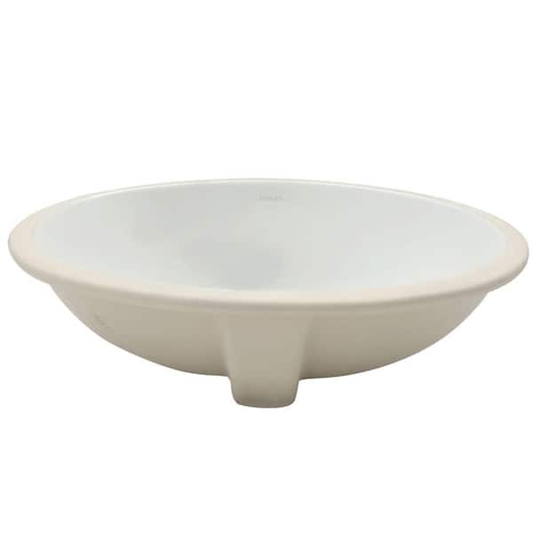 KOHLER Caxton 21-1/4 in. Vitreous China Undermount Vitreous