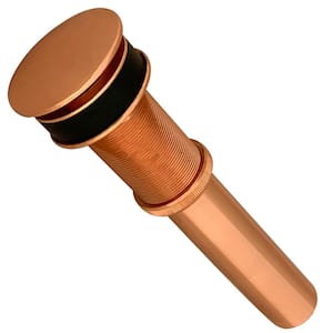 1.5 in. Non-Overflow Pop-Up Bathroom Sink Drain, Polished Copper