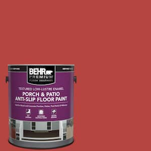 1 gal. #OSHA-5 OSHA SAFETY RED Textured Low-Lustre Enamel Interior/Exterior Porch and Patio Anti-Slip Floor Paint