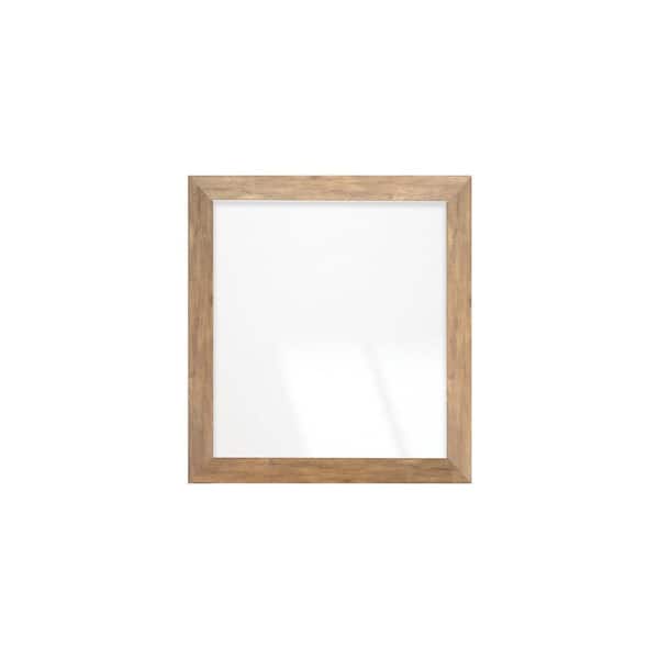 BrandtWorks Brown Barnwood Framed Wall Mirror 32 in. W x 36 in. H