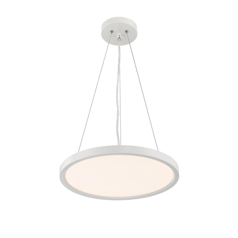 White Aluminum LED Indoor/Outdoor Pendant Light