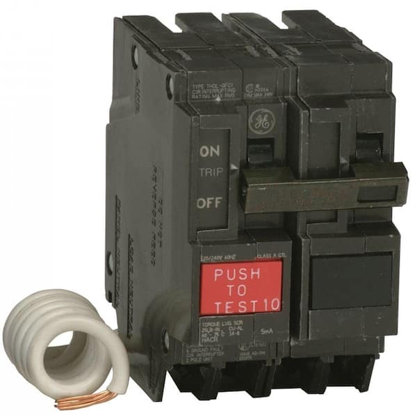 GE 30 Amp 2-1/4 in. 2 Pole Ground Fault Circuit Breaker