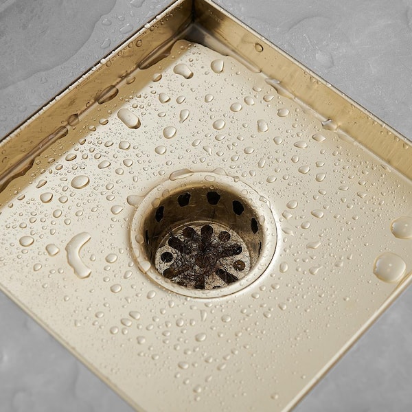 Bath Floor Drain Gold Bathroom Shower Square Drain Strainer – Index Bath