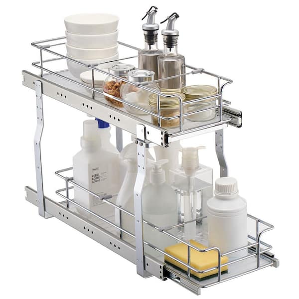 8.5 x 21 x 15 in. Heavy-Duty Pull-Out Cabinet Organizer, Steel Drawers for Under Sink, Fits 10 x 22 x 18 in. Cabinet