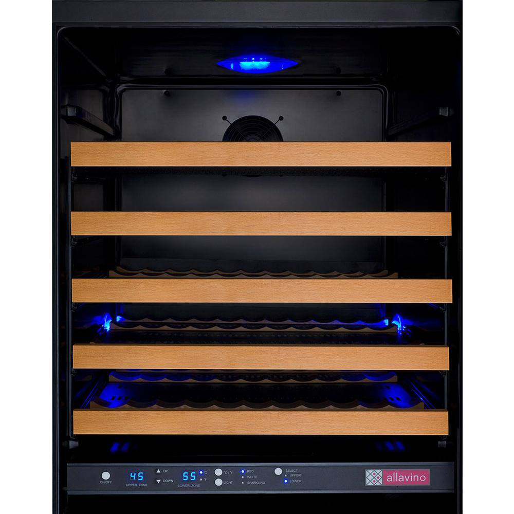 Allavino 24" Black Dual Zone Left Hinge Wine Refrigerator