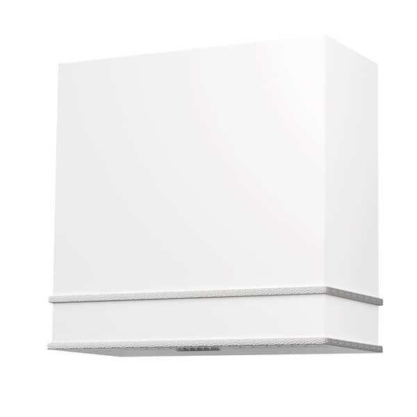 Akicon 30 in Stainless Steel Range Hood with Powerful Vent Motor, 600 CFM, 3-Speed, Wall Mount, in White with Nickel