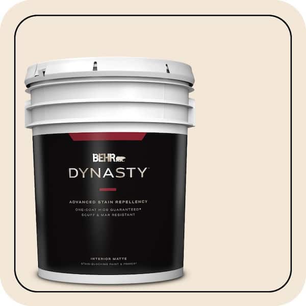 BEHR DYNASTY 5 gal. #BWC-23 Vanilla Frost Matte Interior Stain-Blocking Paint & Primer