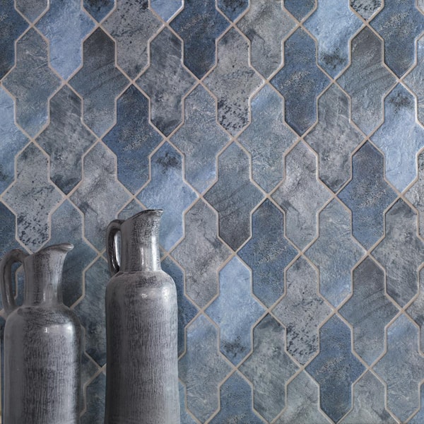 Tripoli Cruz Denim Blue 4.84 in. x 8.46 in. Terracotta Look Matte Porcelain Floor and Wall Tile (5.32 sq. ft. / Case)