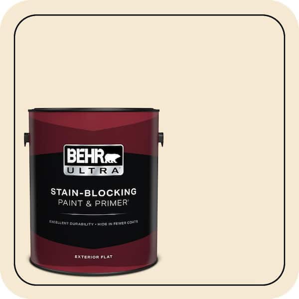 BEHR ULTRA 1 gal. #YL-W07 Smooth Silk Flat Exterior Paint & Primer