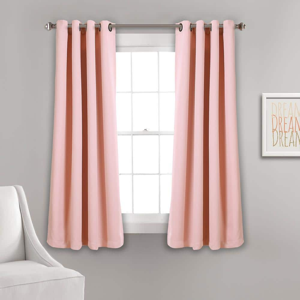 Lush Decor Pink Insulated Grommet Blackout Room Darkening Window