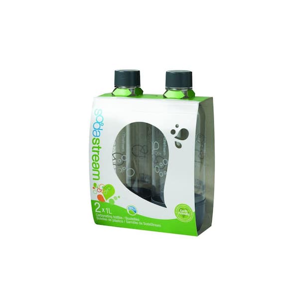 SodaStream 1 L Carbonating Bottles-Gray (2 Twinpacks)-DISCONTINUED