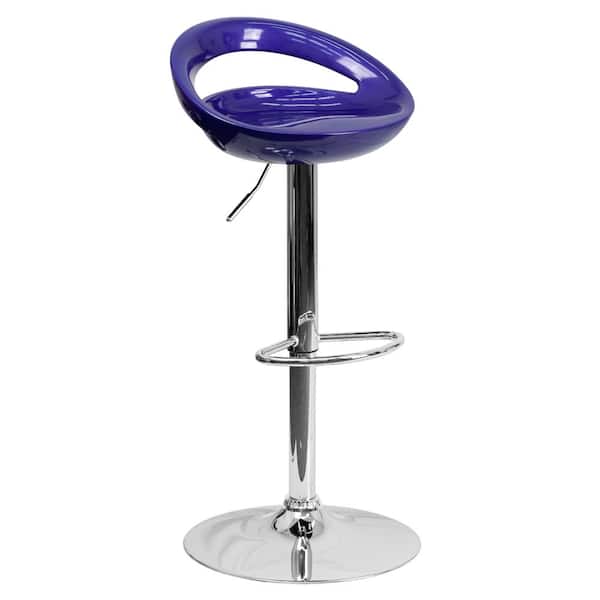 Flash Furniture Adjustable Height Blue Bar Stool