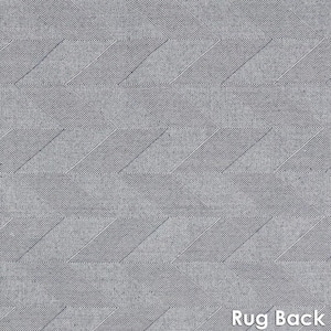 Sunnydaze Geometric Affinity 100% Recycled Cotton Yarn Indoor Area Rug in Steel Blue - 8 x 10 Foot