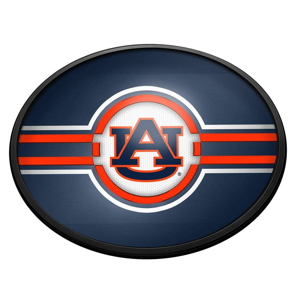 Auburn Tigers: Oval Slimline Lighted Wall Sign 18 in. L x 14 in. W x 2.5 in. D -  The Fan-Brand, NCAUBT-140-01A