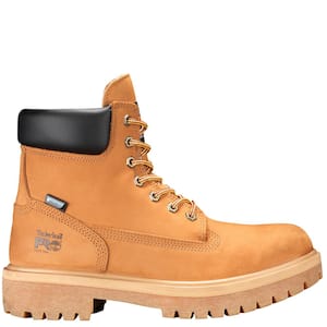 Men's Direct Attach Waterproof 6'' Work Boots - Soft Toe - Wheat Size 9(W)