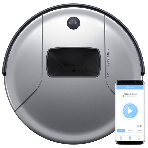 bObsweep PetHair Vision Wi-Fi Connected Robot Vacuum Cleaner, Steel