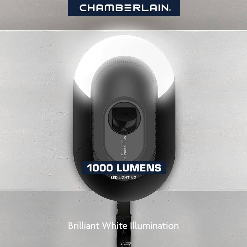 Chamberlain 3/4 HP Black and White Belt Drive Smart Garage Door Opener