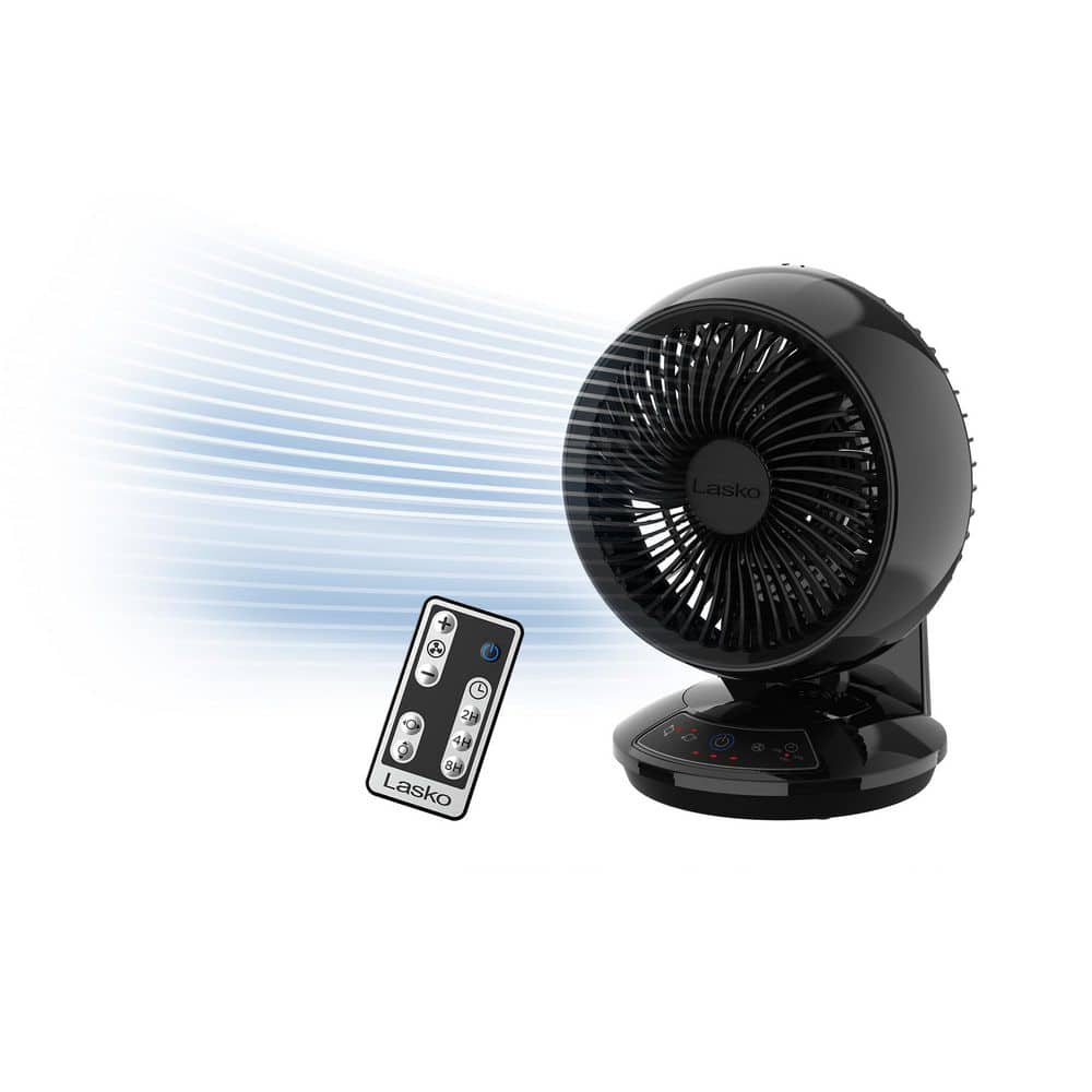 Whirlwind 7 in. 3-Speed Orbital Motion Air Circulator Table Fan in Black with Timer, Quiet Operation, Dark Mode, Remote price history on PriceWatchPro
