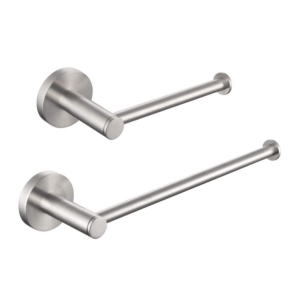 2-Piece Bathroom Hardware Set with Toilet Paper Holder Towel Bar/Rack in Brushed Nickel price history on PriceWatchPro