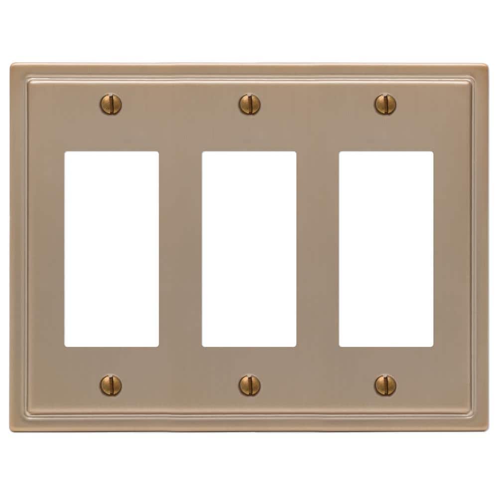 Moderne 3 Gang Rocker Steel Wall Plate - Brushed Bronze price history on PriceWatchPro