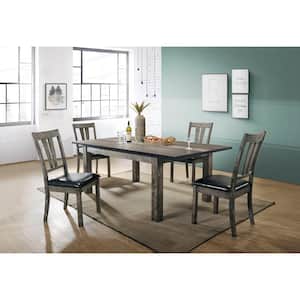 Drexel 5-Piece Gray Dining Set with 4 Cushioned Chairs