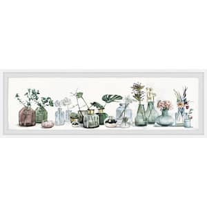 Colorful Pots and Plants By Parvez Taj Framed Nature Art Print 10 in. x 30 in.