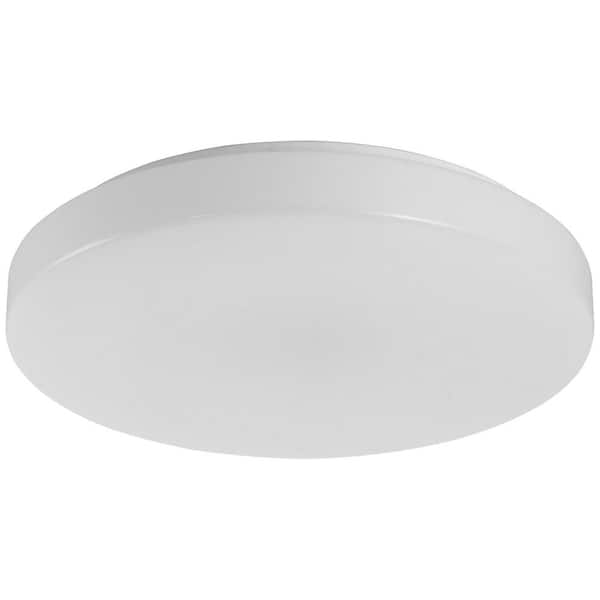 Sunlite 14 in. 16-Watt Shaded White Integrated LED Flush Mount with Acrylic Frosted Shade