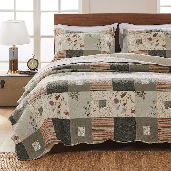 Greenland Home Fashions Sedona 2-Piece Multicolored Twin Quilt Set