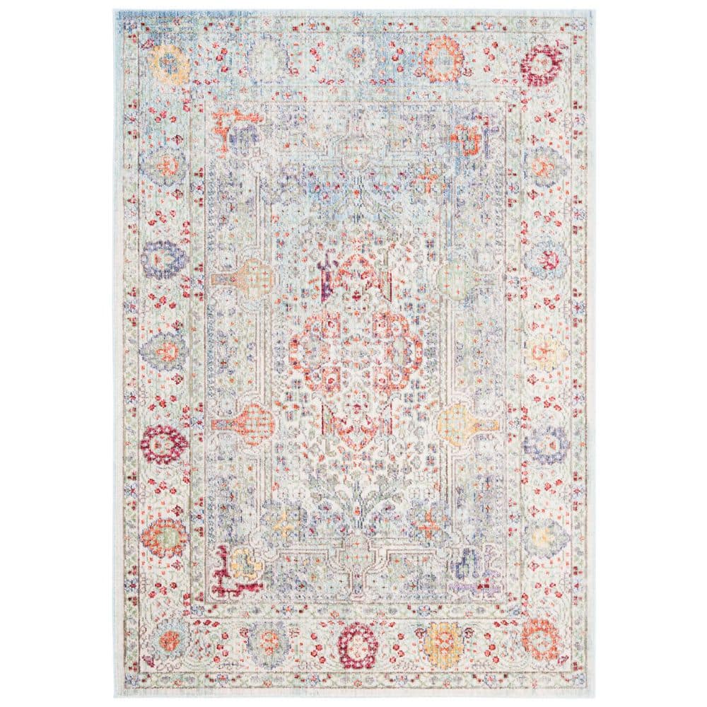 Valencia 4 ft. x 6 ft. Blue/Multi Distressed Oriental Area Rug price history on PriceWatchPro